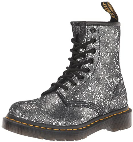 Dr. Martens Damen 1460 8 Eye Boot Fashion Boot, Schwarz Metallic Farbspritzer Wildleder, 5