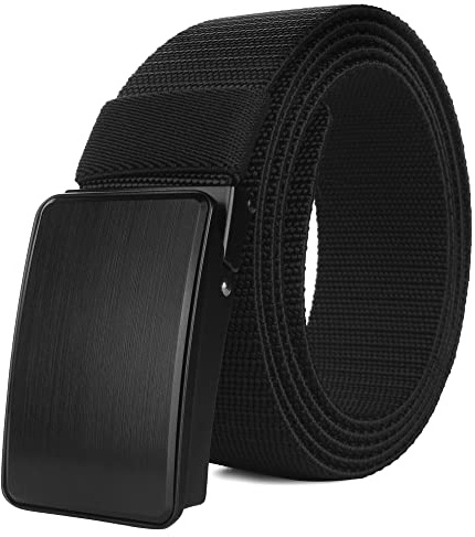 Awlyfm Ceinture en tissu élastique pour homme - 120-180 cm - Ceinture de travail - Noir, Noir , 170cm für taille 56-59 Inch