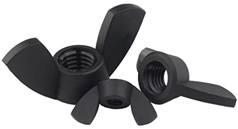 FEEIMOL 20 Pezzi M3 Dadi Dado ad Alette Farfalla Ala in Plastica/Nylon Nero