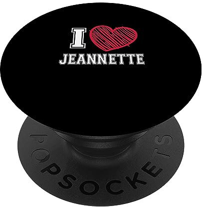 I Love Jeannette Nom J'aime Jeannette PopSockets PopGrip Interchangeable