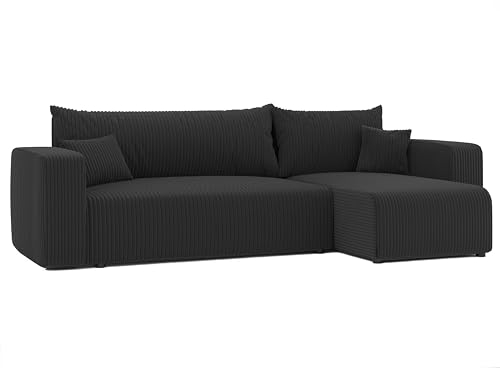 GREKPOL Sofa mit Schlaffunktion 145x248 Sofa 3 Sitzer - Ecksofa mit Schlaffunktion und Bettkasten - Schlafsofa mit Bettkasten - Wohnzimmer Couch