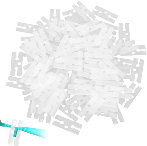 200 stück Ballonverschlüsse,Luftballon Verschluss,Transparent Wiederverwendbar Luftballonverschlüsse Schnellverschluss Ballonverschluss,Luftballon Verschlüsse Für Geburtstag, Hochzeitsfeier Und Feiern