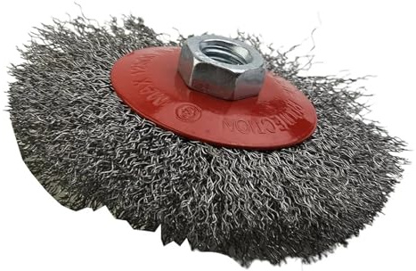100 mm (4 tum) stålborste i rostfritt stål för bänkslip – perfekt för slipande polering, lackrengöring och andra slipande tillämpningar.