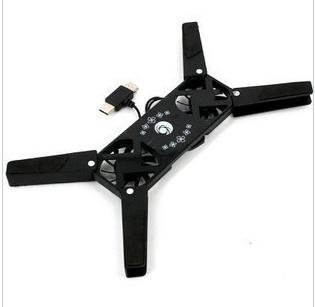 2 fan USB Laptop PC Cooling Cooler Pad Folding