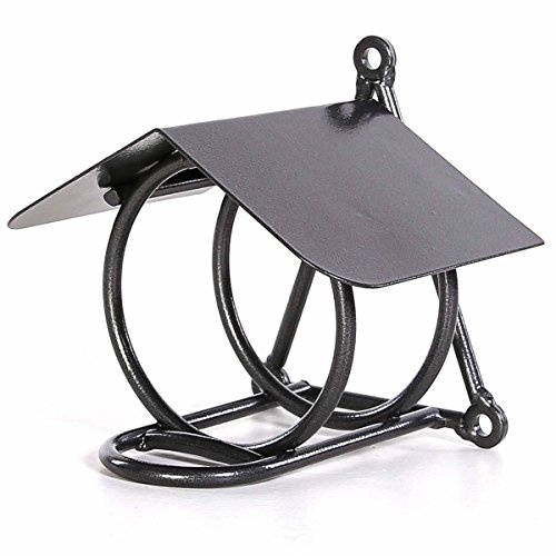 CJ Wildlife Bird Feeder for Peanut Butter – Wild Bird Feeder – Metal Graphite-Grey – Frost-Resistant Durable Holder for Twist & Feed Jars