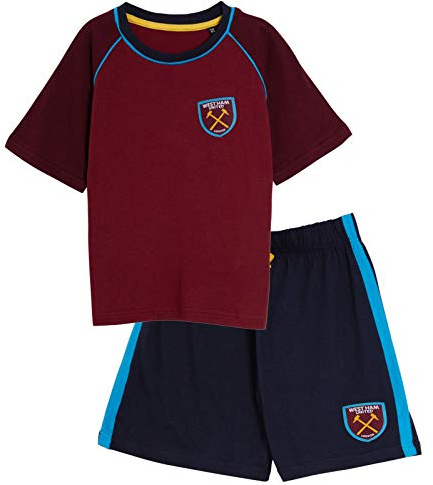 Kids West Ham United FC - Pigiama corto da ragazzo con maglietta Viola/Blu 11-12 Anni