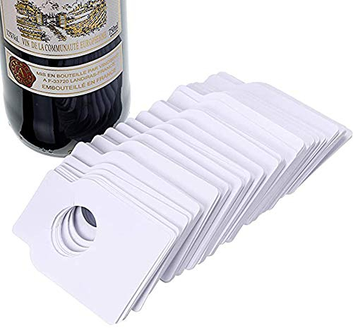 Srup 100 Stück Flaschen Anhänger Etiketten, Weinkeller Etiketten, Flaschenanhänger Von Etiketten, zum Markieren Von Weinflaschenetiketten, Heimorganisation