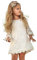 MIXIDON Mädchen Spitzenkleid Blumenhochzeit Besticktes Prinzessin Partykleid3-4 Jahre