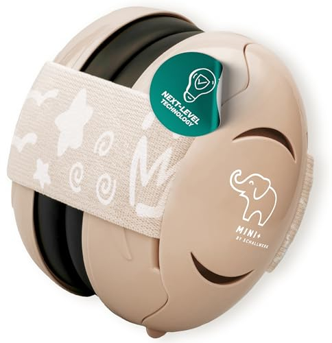 Schallwerk ® Mini+ (Coffee Brown) - Ohrenschützer für Kleinkinder - Hochwertige Lärmschutz Kopfhörer Kinder - Gehörschutz Kinder, Gehörschutz Baby, Ohrenschützer Baby Kopfhörer Lärmschutz