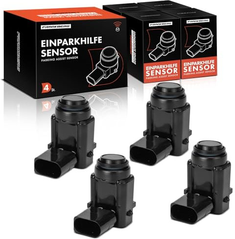 Frankberg 4X Parksensor Parking Asist Sensor 3-polig Vorne Hinten Kompatibel mit Golf V 1K1 1.4L-3.2L 2003-2009 Q7 4L 3.0L 2015-2015 T.o.u.r.a.n 1T1 1T2 1.4L-2.0L 2003-2010 Replace# 3D0998275A