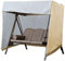 Abdeckung für Gartenbalanz, wasserdicht, 3-Sitzer, für Hollywoodschaukel, winddicht, reißfest (3-Sitzer, beige, 220 x 125 x 170 cm)