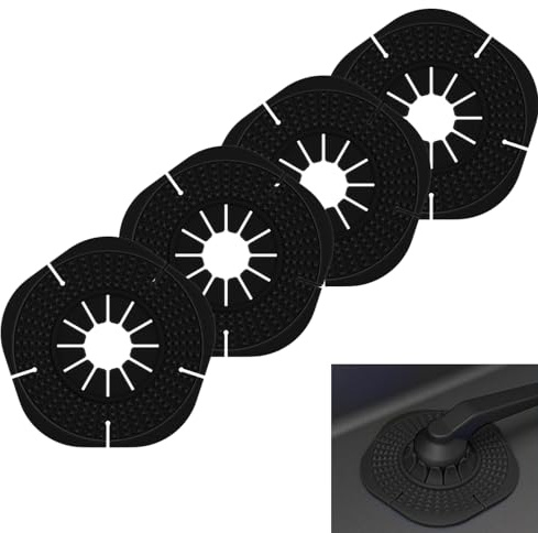 Conjunto de 4 Protectores de Limpiaparabrisas para Coche redondo, Cubierta Almohadillas de Silicona para Orificios de Limpiaparabrisas, Accesorios para Coche que Protegen contra Polvo, Hojas y Lluvia