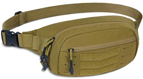 1TG Tactical Bauchtasche Herren 1000D Nylon Gürteltasche mit 4 Fächern, MOLLE System, Sportgürtel mit Handyfach Laufgürtel Fitness Gürtel für Outdoor, Reisen, Radfahren, Klettern & Daily Use