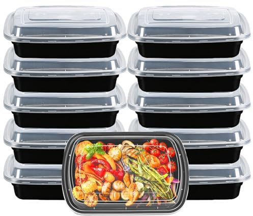 YANJINGSHE (28 oz,10 PCS) Meal Prep Containers Reusable, BPA Free Food Prep Containers with Lids for Freezer Storage- Microwavable, Freezable & Dishwashers Safe