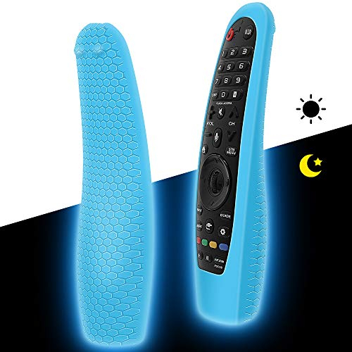 Funda de Protectora Compatible con LG Magic Control Remoto AN-MR19BA AN-MR18BA AN-MR20GA AN-MR600 AN-MR650 AN-MR650A, Antideslizante Silicona Carcasas para LG Mando a Distancia - Glow Blue