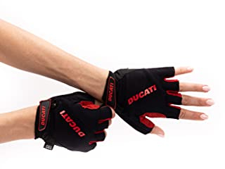 DUCATI, Handschuhe Elektroroller, Gel, Halbfinger, Einheitsgröße, Schwarz, Fahrradzubehör Unisex Erwachsene, Schwarz, L