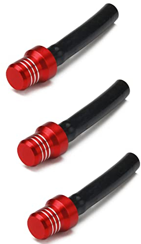 JFG RACING 3 Pezzi Sfiato Serbatoio Moto,Valvola Tappo Serbatoio Carburante Tubo Sfiato Tappo Serbatoio Carburante Tubo Tappo Benzina per Pit Dirt Bike ATV-Rosso