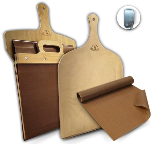 Leo and Gio Pala Per Pizza Scorrevole 29 X45 Cm Con Tappetino | Pala Barella Per Pizza Peel Prendi Pizza Scorrevole Pala Pizza Scorrevole Impasto Alta idratazione