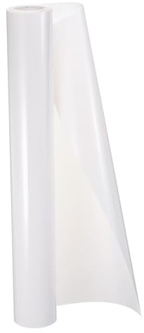 sourcing map HTV Heat Transfer Vinyl 11.8 x 15ft Roll PU White Iron on Vinyl for All Cutter Machine, Easy to Cut & Weed