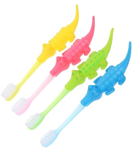 minkissy Kinderzahnbürsten 8 Stück Kunststoff Weiche Borsten Kleine Größe Bunte Cartoon Motive Mundpflege Für 3-12 Sanfte Milchzahnreinigung