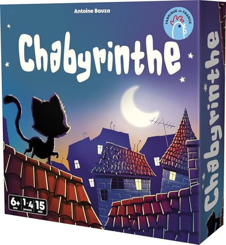 Asmodee - CHABYRINTHE - Jeu de Société Familial pour Enfants dès 6 Ans | Jeu de Cartes Made in France - Réflexion & Tactique - Trouvez la Sortie du Labyrinthe - 1 à 4 Joueurs - 30 Min - En Français