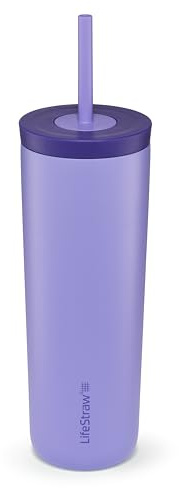 LifeStraw Go Series Tumbler 18oz Stainless Steel Thistle Purple