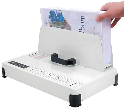 SMRHBWXS Thermobindegerät, 300 W, Buchbindegerät mit einer Kapazität von 500 Blatt, maximale Dicke von 50 mm, 3-stufiger Timer für Dokumente A3/A4/A5/A6