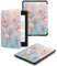Case Compatible for 6 Kindle Paperwhite 5th/6th/7th Generation 2012/2013/2015,Lightweight Slim Soft PU Case Cover Skin for Paperwhite 5 6 7 Gen Pink Beautiful Flowers