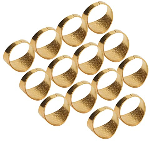 CHICIRIS Set di Ditali Ad Anello in Rame Regolabili per Cucito, Riparazione, Protezione delle Mani, 14 Ditali in Metallo per Uso Domestico, Ideali per Riparazioni Fai da Te e Vele