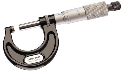 Starrett 436.2MXRL-25 0 - Micrómetro de exteriores métrico (25 mm)