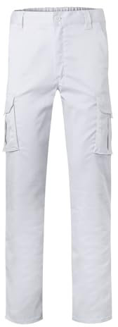 VELILLA 103005S Stretchhose mit Mehreren Taschen, Weiß, Größe 38