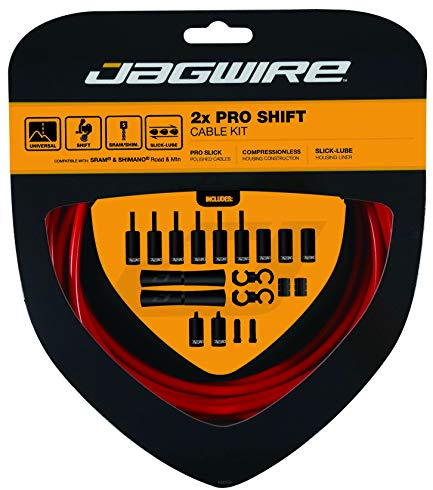 Jagwire 2X Pro Shift Gear Cable Kit - Red