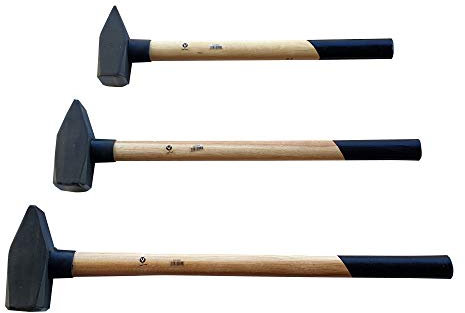 3-delat set låshammare trähandtag 3/4/5 kg hammare slägga