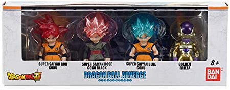 Bandai America - Dragon Ball Super Adverge Figure Box Set 1: Goku God, Golden Freiza, Goku Rose, Super Saiyan Blue Goku