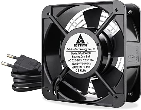 GDSTIME 230V 150mm Lüfter 220V 150 x 50mm AC Axial Kühlung Lüfter 15050 Dual Kugellager 240V Bürstenlos 201CFM für Belüftung Auspuff