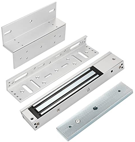 Electromagnetic Lock with Z and L Bracket 280KG 600LBS Holding Force Electric Magnetic Door Lock 12V Fail Safe NC Mode for Access Control System