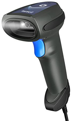LENVII Handheld 2D QR Barcode Scanner,Kabelgebundener 1D-CCD-Barcode-Leser, unterstützt das Scannen von UPC,PDF417,QR,Data Matrix Bar Code Leser für PC, Mac, Laptop