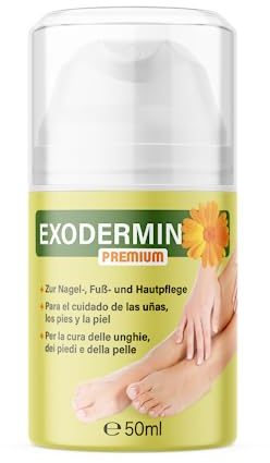 Exodermin Premium | Fußcreme zur täglichen Nagel-, Fuß- und Hautpflege | im praktischen Pumpspender | Creme mit 50 ml Inhalt (1x)