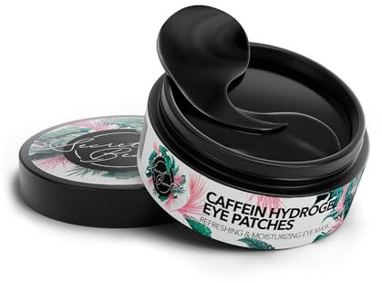 Koffein Augenmaske mit Collagen. 60 Stk. Caffein Eye Mask gegen Augenringe, Tränensäcke, Falten und dunkle Kreise (Puffiness). Anti Aging mit kühlender und feuchtigkeitsspendender Wirkung