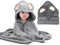 Chenivesss Kapuzenhandtuch Baby, Baby Handtuch Kapuze 80X80 cm, Starke Wasseraufnahme Badeponcho, Schnelltrocknend Weiches Babyhandtuch mit Kapuze