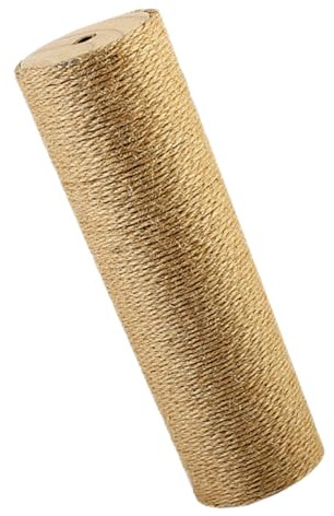 FONDOTIN Tiragraffi da Pavimento per Gatti Corda di Iuta e Legno Massello, Ricambio Palo 9 Cm X 40 Cm, Stabile e Antiscivolo, per Uso Quotidiano e Gattini da Interno