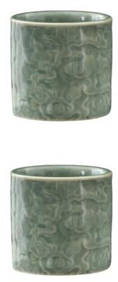 Dicmracy Ceramic Espresso Cups Set of 2 or 4-3oz Demitasse Cups for Coffee & Tea, No Handles, Durable & Dishwasher Safe (green, 2)