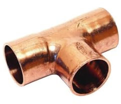 3S SuperSamaStore Raccordo a T Femmina-Femmina-Femmina Rame a Saldare, Giunto a Tre Vie per Tubi di Impianti Climatizzazione e Condizionamento, Raccordo Tee da 1/4″ (6,35 mm)