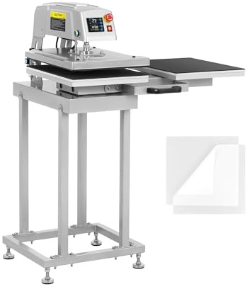 MSW Prensa de Transferencia neumática Doble 40 x 50 cm con Base Prensa Textil Prensa térmica Prensa de Transferencia neumática Prensa Plotter