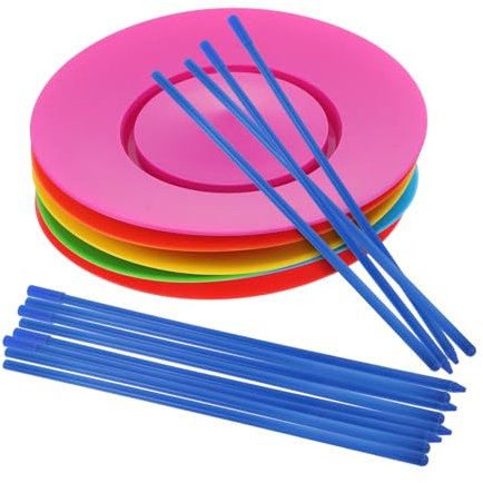 GETAJGHSD Lot De 6 Assiettes De Jonglage Accessoires De Scène Acrobatiques pour Garçons Et Filles De Fête De Conception Équilibrée pour Une Performance en Toute Sécurité