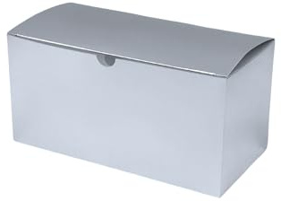 A Little Extra Co Silver Metalic Paper Gift Boxes with Lids, 9 x 4.5 x 4.5 inches, 25 Pack, Box for Birthday Gift, Party Favors, Anniversary, Special Occasion