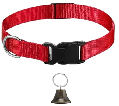 Eventerde Colliers pour Chèvres Et Béliers,Harnais Réglable en Nylon avec Clochette | Clochette Sonore Antiperte pour Pâturage, Accessoires Bétail Fermes et Élevages