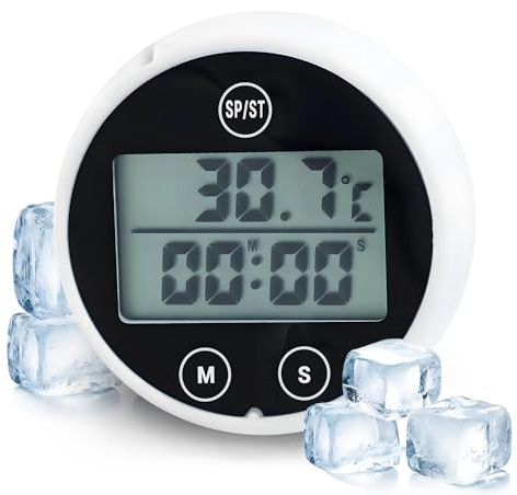 Ice Bath Thermometer, Cold Plunge Floating Thermometer with Timer, Waterproof Floating HD Display Timer, for Ice Baths, Hot Baths
