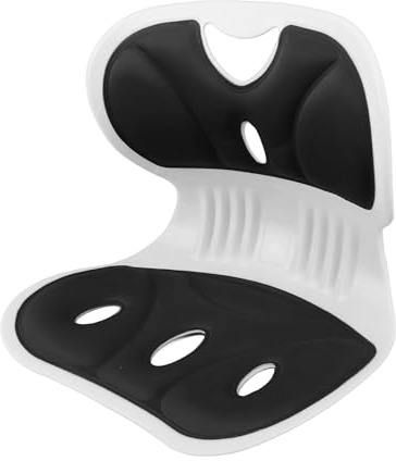Silla Correctora de Postura con Soporte Lumbar, Soporte Ergonómico Trasero para Silla, Cojín de Espuma y Plástico PP, Portátil, Cómodo y Alivia el dolor de espalda. Ideal para Oficina, Hogar y Viajes.