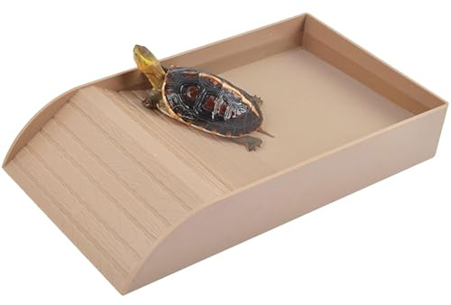 Srvauyea Vasca da Bagno per Tartarughe, 30.5×15×6cm Piscina per Tartarughe, Piatto per Acqua per Tartaruga con Rampa, Ciotola per Acqua per Piccole Tartarughe, Rettili e Anfibi